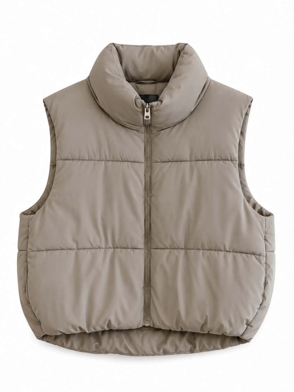 4/$20➡️ SWS Beige Cropped Puffer Vest Cinched Waist – XL GUC *Flaws